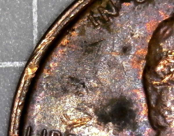 1969-P-Lincoln-Cent-With-Die-Break?-Area-Didn't-Come-Off-With-Toothpick